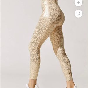 Carbon38 Gold Leopard Leggings